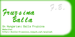 fruzsina balla business card